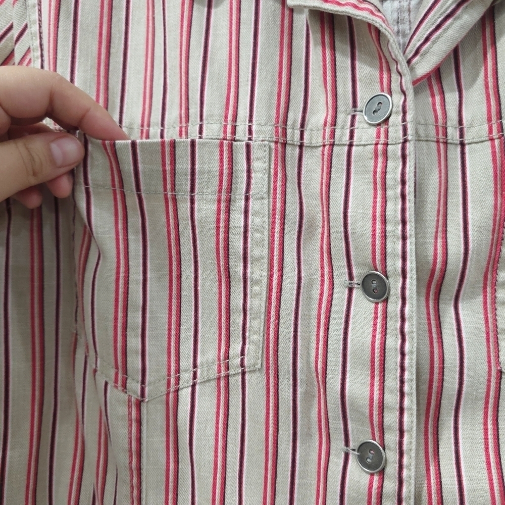Striped Button-Up Shirt - Picture 5 of 14